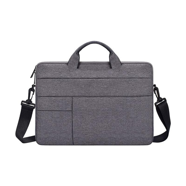 14.1 15.4 Inch Portable Laptop Shoulder Bag Oxford Cloth & Nylon Hemp Gray Laptop Cases & Bags
