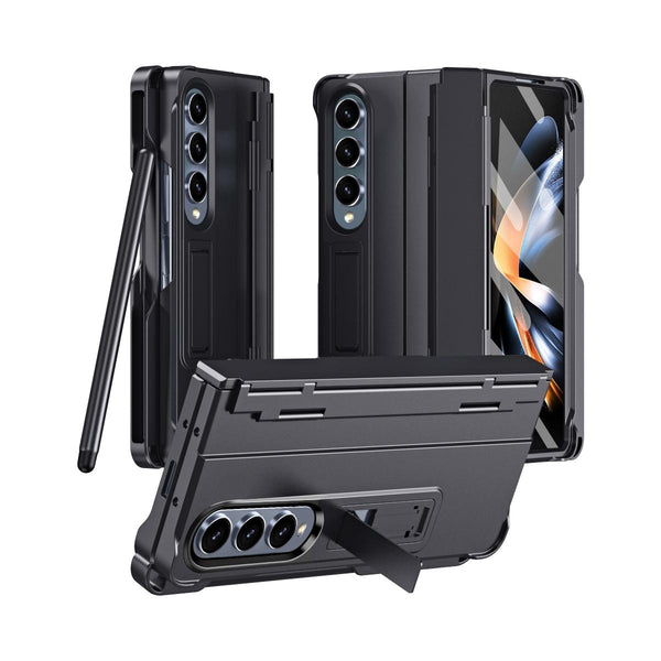 For Samsung Galaxy Z Fold4 5G Shockproof Diamond Case With Hinge And Pen Black Cases Covers & Skins