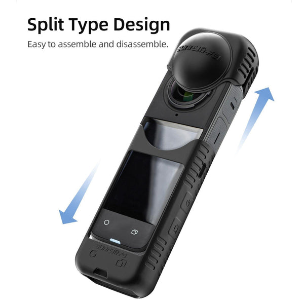 Silicone Shockproof Case And Lens Cover For Insta360 X4 By Camera Cases Bags & Covers