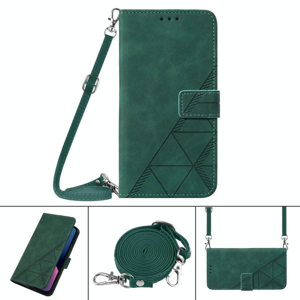 Embossed Leather Flip Crossbody Phone Case 3D Design For Samsung Galaxy Z Fold4 5G Purple Other Mobile Accessories