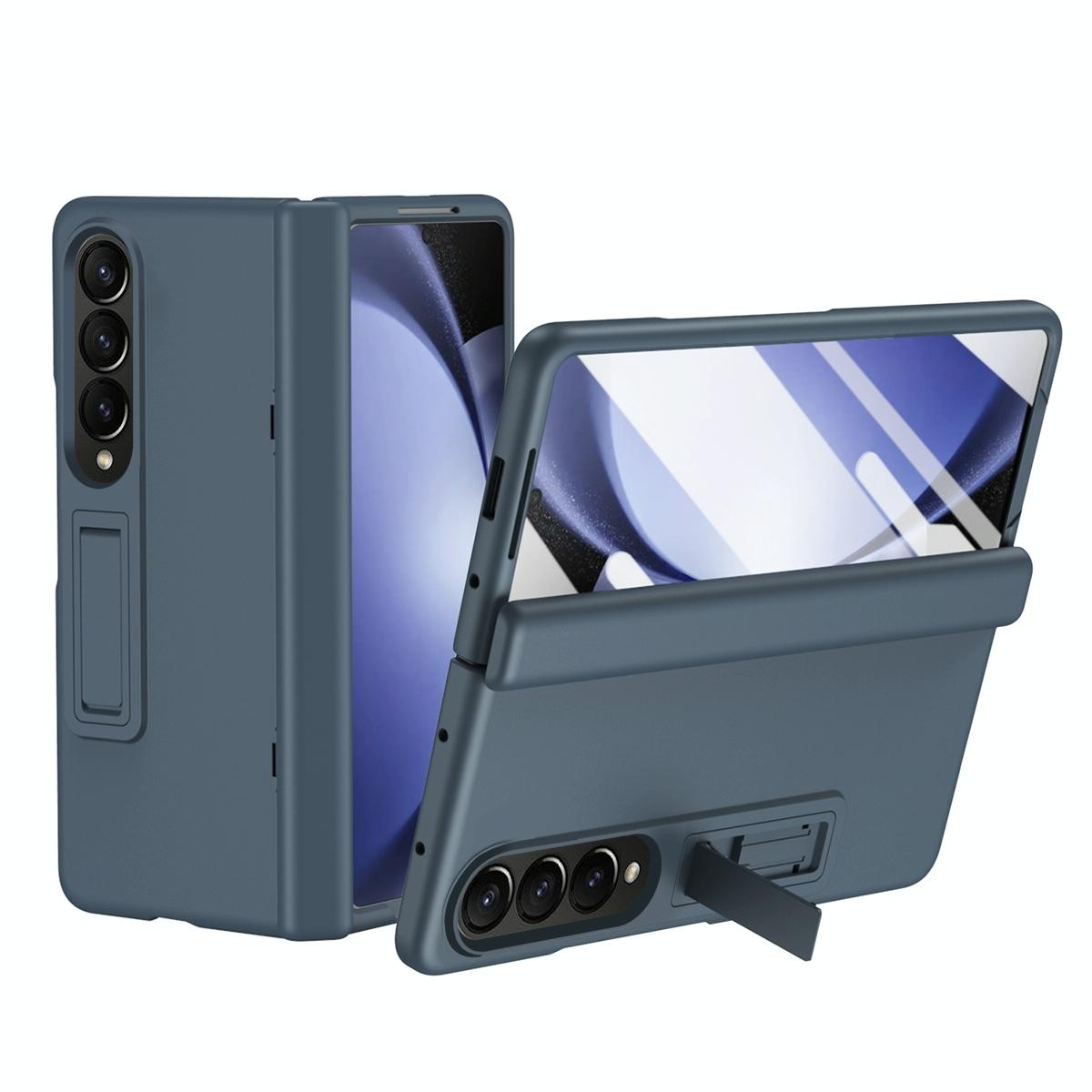 For Samsung Galaxy Z Fold4 5G Shockproof Case With Holder All Inclusive Grey Cases Covers & Skins
