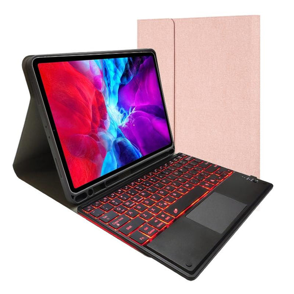 Bluetooth Keyboard Tablet Case For Ipad Pro 11 Detachable Touch Leather Holder Pen Slot Rose Gold Keyboards