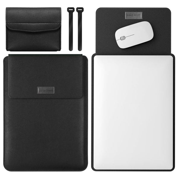 Parallel Deals Lightweight 4 In Leather Laptop Bag 13 / 14 Inches Portable Grey Laptop Cases & Bags