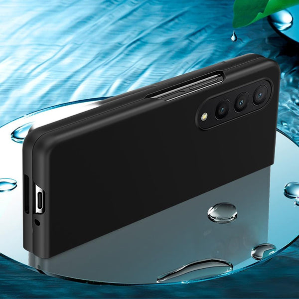Smooth Skin Phone Case With Big Hole Fuel Injection For Samsung Galaxy Z Fold4 5G Green Other Mobile Accessories
