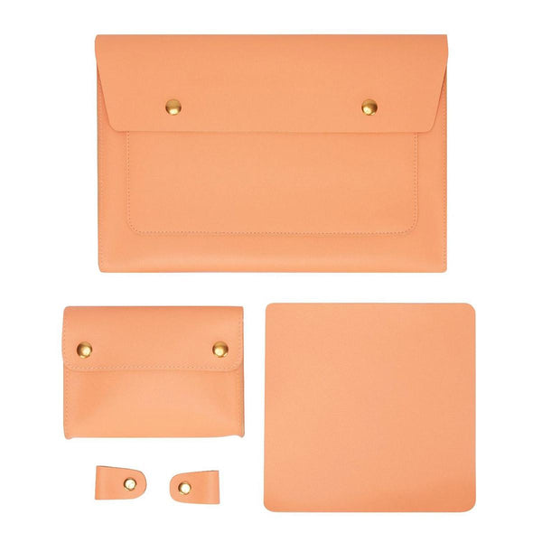 Parallel Deals 3 In Waterproof Leather Laptop Liner Bag 14 Inches Honeydew Oranges Laptop Cases & Bags