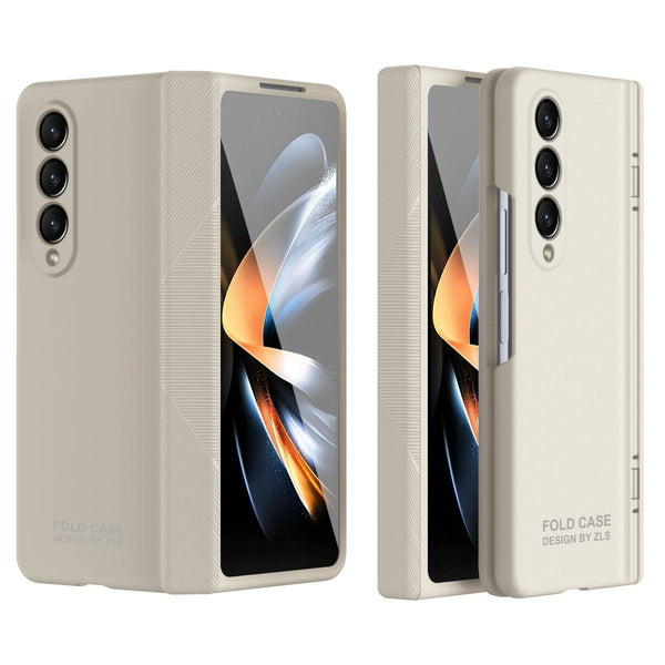 For Samsung Galaxy Z Fold4 5G Premium Hinged Folding Case White Cases Covers & Skins