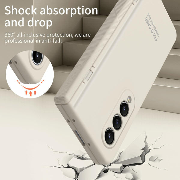 For Samsung Galaxy Z Fold4 5G Premium Hinged Folding Case White Cases Covers & Skins