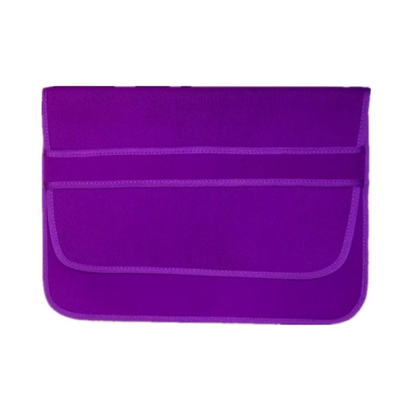 Horizontal Flap Clutch Bag With Neoprene Laptop Lining Purple 13 Inch Laptop Cases & Bags