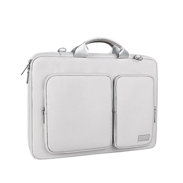 Parallel Thickened Polyester Laptop Bag Fits 14.1 15.4 Inch Devices Silver Gray Laptop Cases & Bags