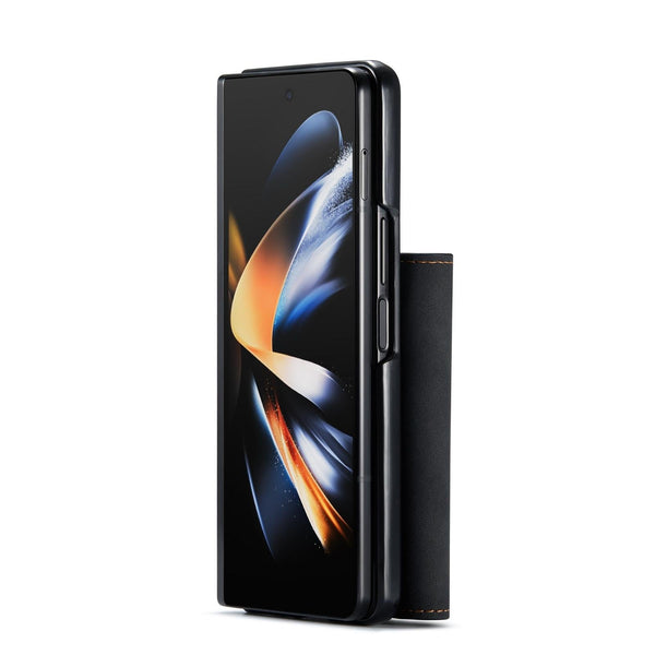 For Samsung Galaxy Z Fold4 5G Wallet Case 3 Multi Card Holder Coffee Cases Covers & Skins