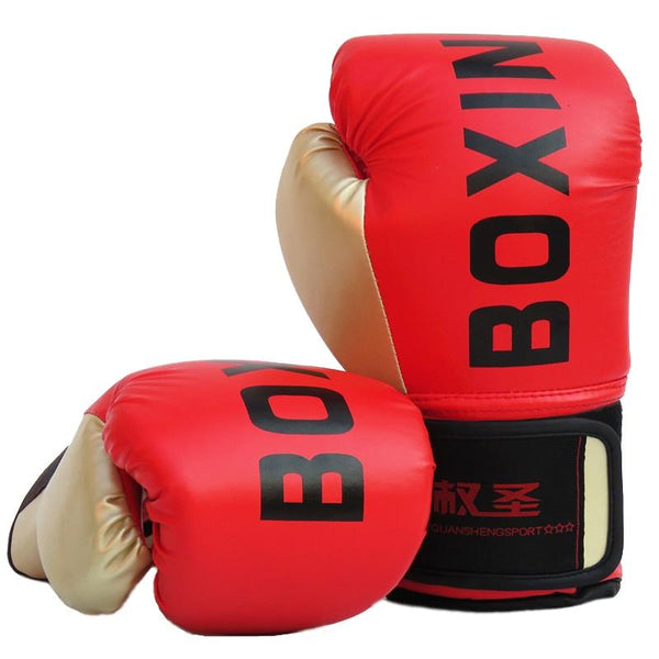 Adult Boxing Training Gloves For Sanda Fighting Letter Pattern Blue Gloves Boxing