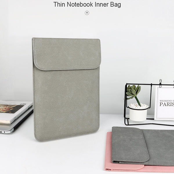 Parallel Deals Ultra Thin Notebook Liner Bag 14.1 15.4 Inch With Small Dark Grey Laptop Cases & Bags