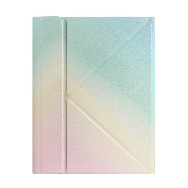 Bluetooth Keyboard Leather Case For Ipad Pro 11 With Holder & Pen Slot Gradient Dark Green Keyboards