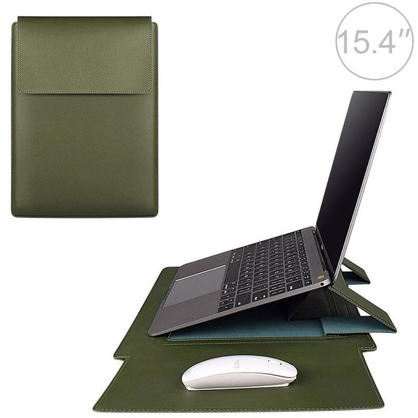Parallel Deals 15.4 Inch Laptop Leather Sleeve Carrying Bag Green Laptop Cases & Bags