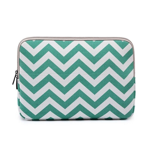 Parallel Deals 12 Wavy Pattern Notebook Liner Bag Design Light Green Laptop Cases & Bags