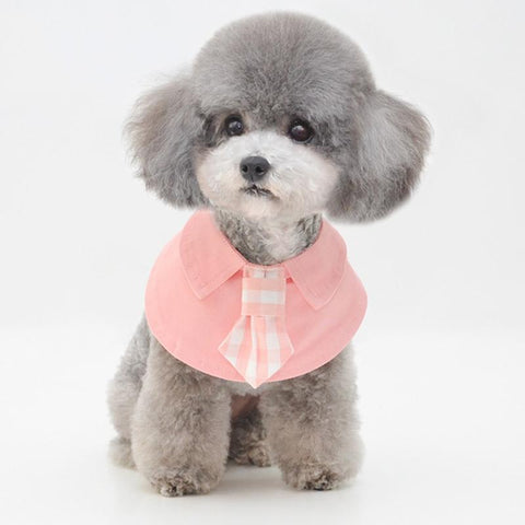 Pet Shawl Scarf Saliva Towel Dog Clothes Accessories Size L Pink Dog Clothing & Shoes