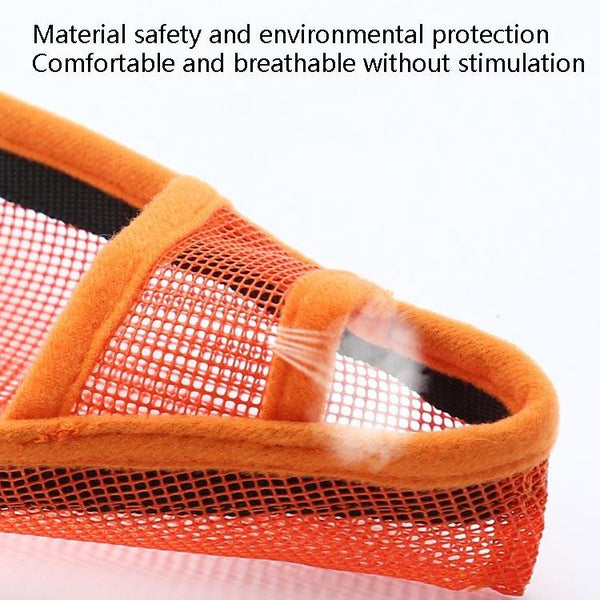 Dog Mouth Cover Anti Bite Mesh Medium And Large Dogs Drop Mask Orange Muzzles