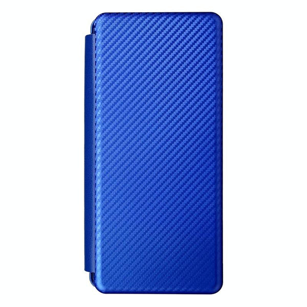 For Samsung Galaxy Z Fold4 5G Carbon Fiber Flip Leather Case Blue Cases Covers & Skins