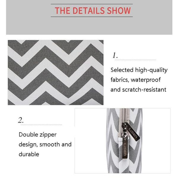 13 Inches 13 Wavy Pattern Notebook Liner Bag Design Light Green Laptop Cases & Bags