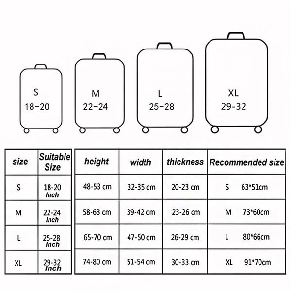 Xl Travel Luggage Cover Dustproof Scratch Proof Elastic Sleeve Fits 29 32 Inch Suitcases English Map Other Travel Accessories