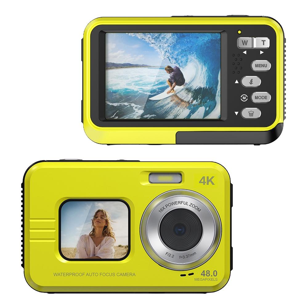Waterproof 48Mp Dual Screen Outdoor Camera Wdc901_Yellow Other Camera & Photo Accs