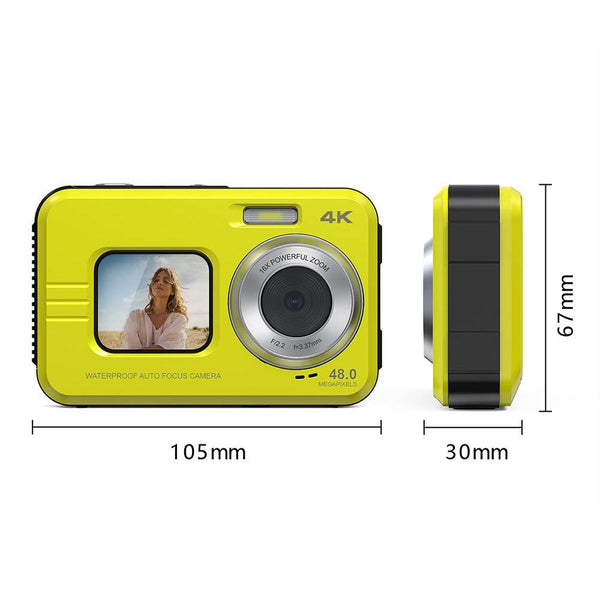 Waterproof 48Mp Dual Screen Outdoor Camera Wdc901_Yellow Other Camera & Photo Accs