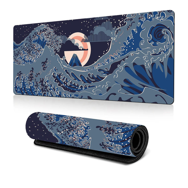 Non Slip Gaming Mouse Pad Big Wave Design No.4 400X900x3mm Mouse Pads & Wrist Rests