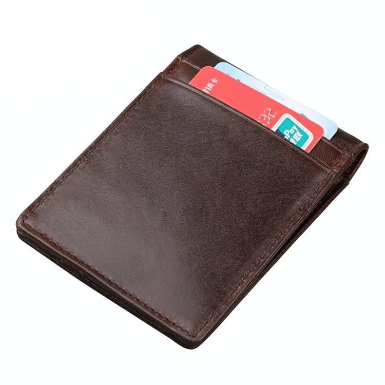 Anti Magnetic Leather Rfid Wallet Sleek & Secure Coffee Wallets