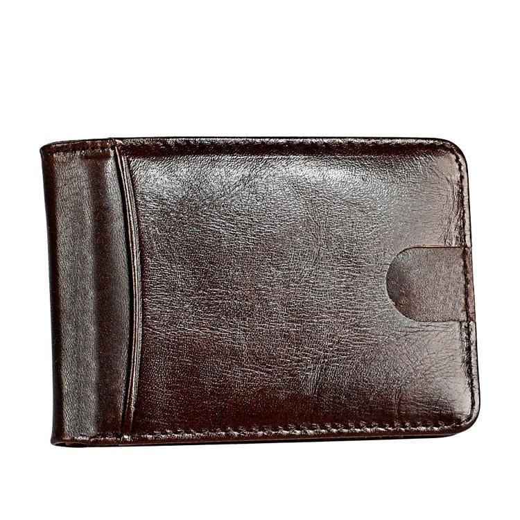 Leather Rfid Billfold Wallet Mini Size Coffee Wallets