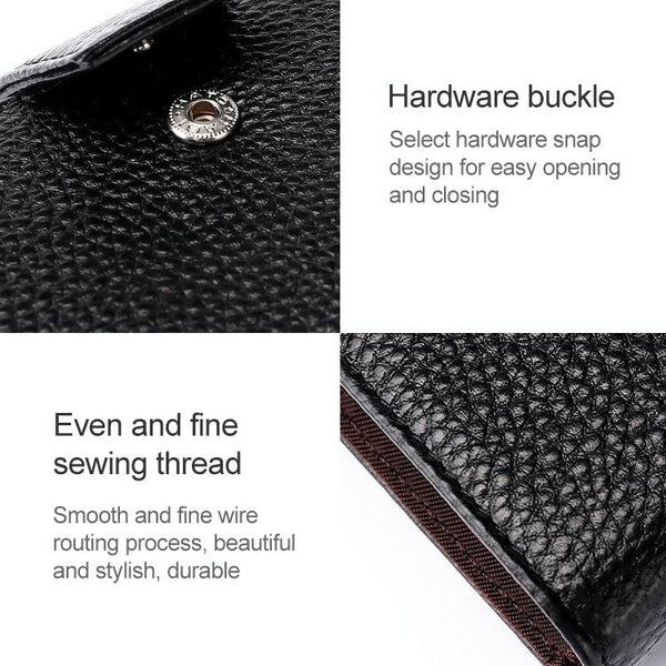 Women Vertical Cowhide Leather Rfid Wallet Coffee Wallets