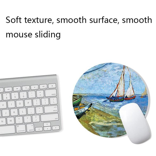 Large Oil Painting Desk Rubber Mouse Pad Room Mouse Pads & Wrist Rests
