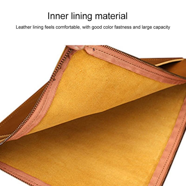 Parallel Deals Premium Leather Business Laptop Bag With Zipper Universal Fit Up To 12Inches Coffee Laptop Cases & Bags