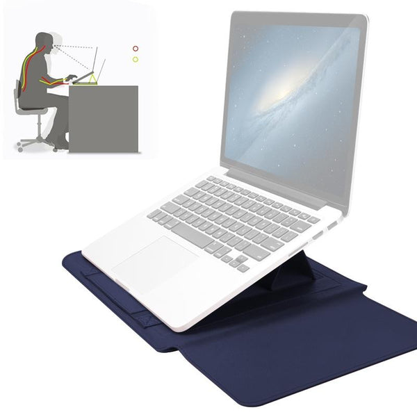 Parallel Deals Universal Waterproof Laptop Bag With Handle Stand Pen Holder Winders Mouse And Charger Bags Dark Blue Laptop Cases & Bags