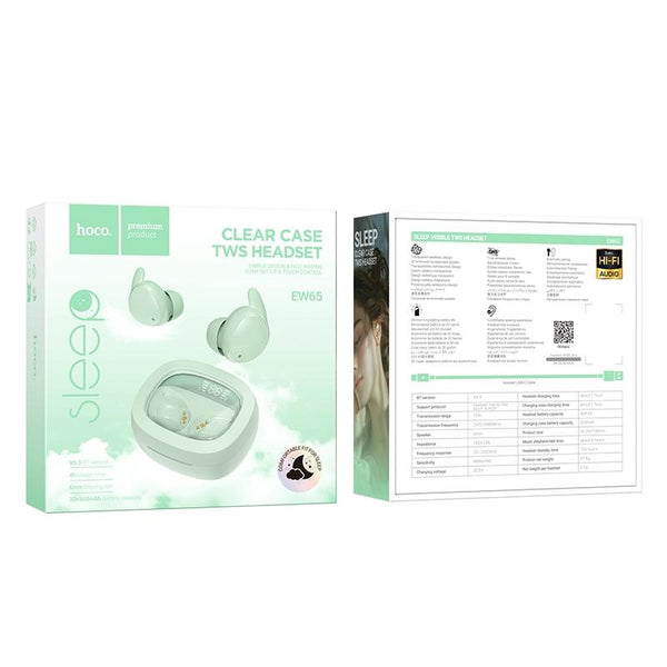 Wireless Sleep By Hoco True Bluetooth Green Earbuds