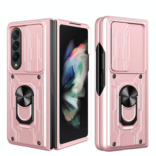 For Samsung Galaxy Z Fold4 5G Protective Sliding Camshield Phone Case Rose Gold Cases Covers & Skins