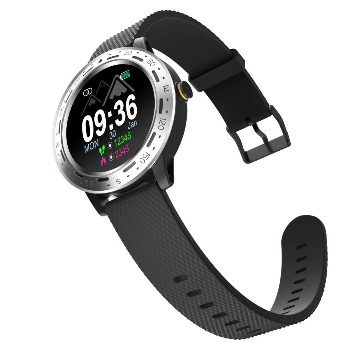 1.3 Inch Tft Screen Ip67 Waterproof Smart Watch Bracelet Support Sleep Monitor Heart Rate Blood Pressure Monitoring Silver Black Smart Watches