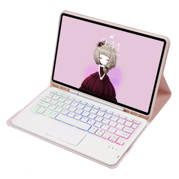 Bluetooth Keyboard Leather Case For Ipad 9.7 2018 & 2017 / Pro Air With Touch Pad Backlight Mint Green Keyboards