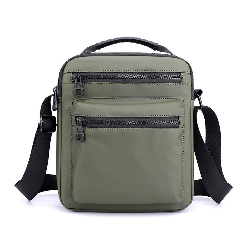 Men Oxford Cloth Crossbody Chest Bag Sporty And Versatile Army Green Bags
