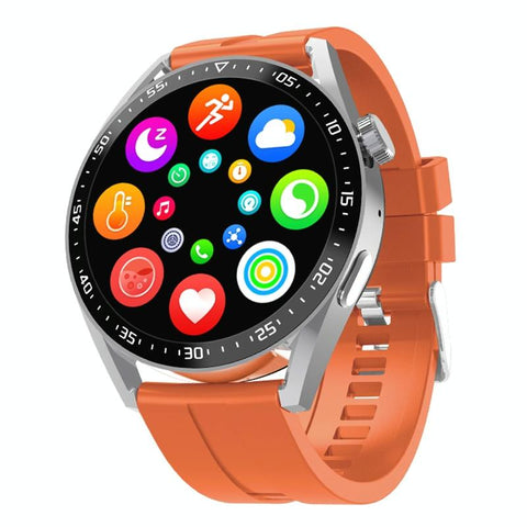 1.39 Inch Ip67 Waterproof Health Monitoring Bluetooth Call Smart Watch With Nfc Payment Orange Smart Watches