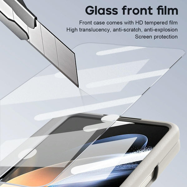 For Samsung Galaxy Z Fold4 5G Phone Case With Pen Slots Full Coverage Blue Other Mobile Accessories