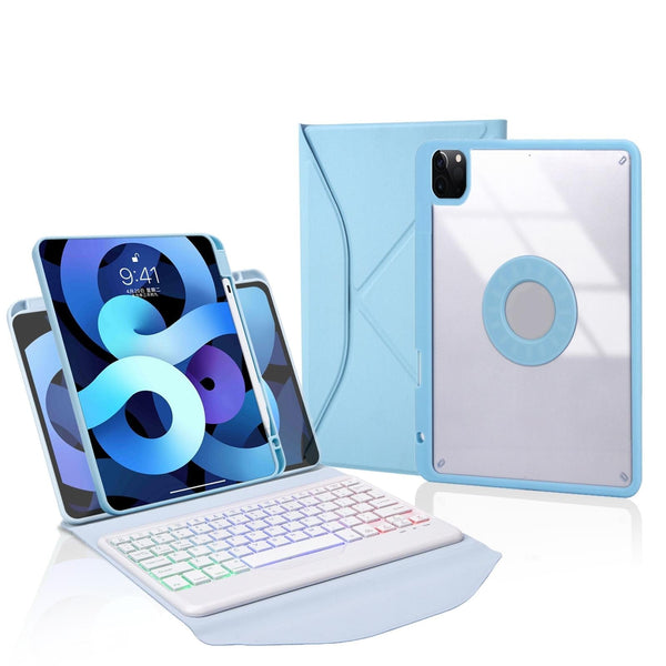 Bluetooth Keyboard Leather Case For Ipad Pro 11 Backlit With Pen Slot Sky Keyboards