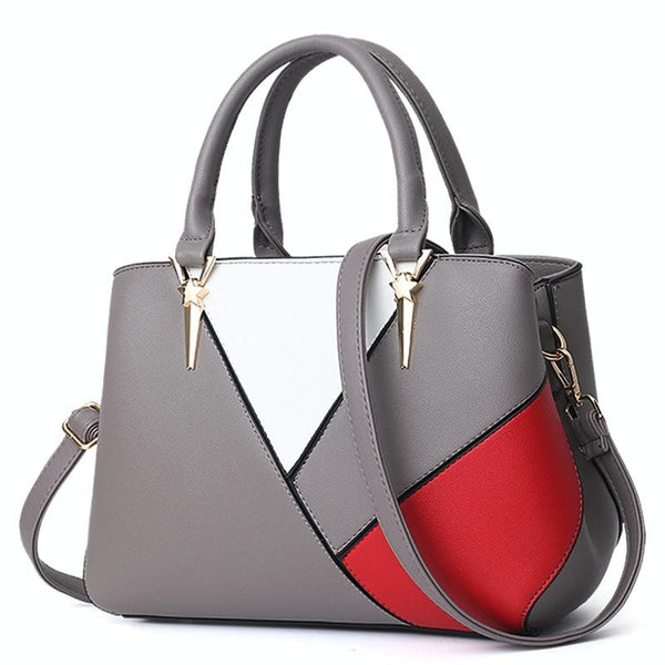 Colourblock Ladies Handbag Pu Material Dark Gray Women's Bags & Handbags