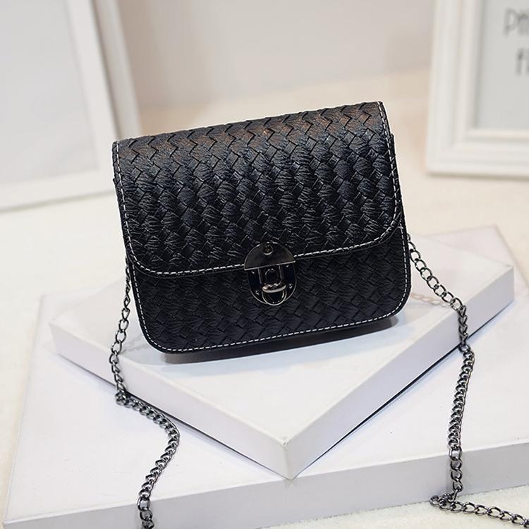 Black Chain Shoulder Bag For Women Small Square Design Women's Bags & Handbags