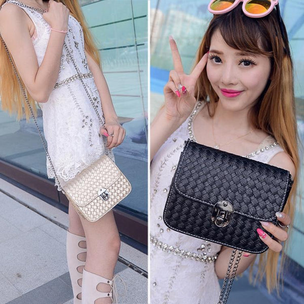 Black Chain Shoulder Bag For Women Small Square Design Women's Bags & Handbags