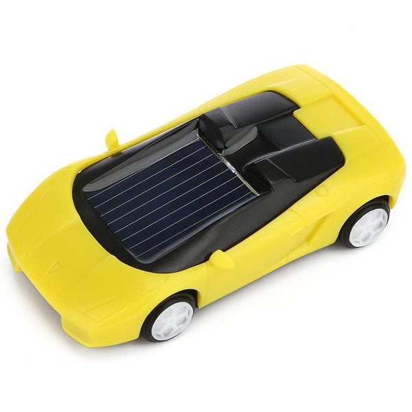 3 Piece Solar Mini Car Racer Toy For Kids Powered By The Sun Yellow Rc Model Vehicles