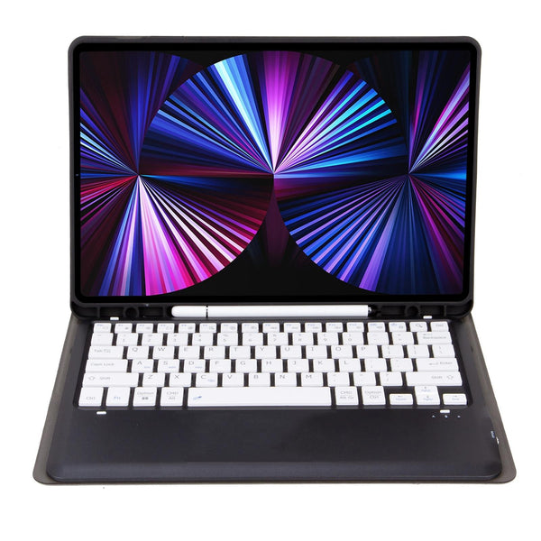 Detachable Bluetooth Keyboard Leather Case For Ipad Pro 12.9 2021 / 2020 2018 With Pen Slot Mint Green Keyboards