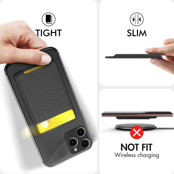 Universal Adhesive Silicone Card Case For Mobile Phones Dark Gray Cases Covers & Skins