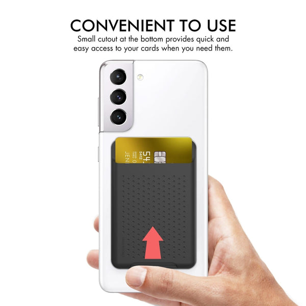 Universal Adhesive Silicone Card Case For Mobile Phones Dark Gray Cases Covers & Skins