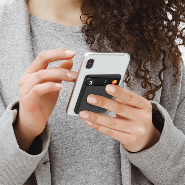 Universal Adhesive Silicone Card Case For Mobile Phones Dark Gray Cases Covers & Skins