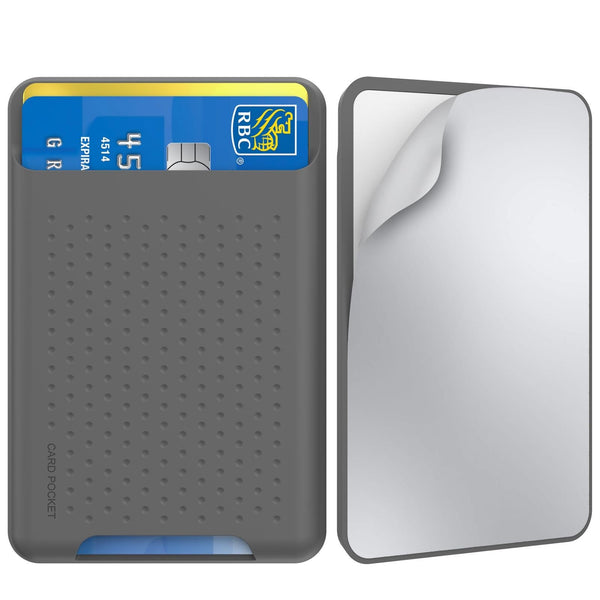 Universal Adhesive Silicone Card Case For Mobile Phones Dark Gray Cases Covers & Skins